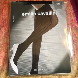 Emilio Cavallini Sheer Black Striped Thigh Highs
